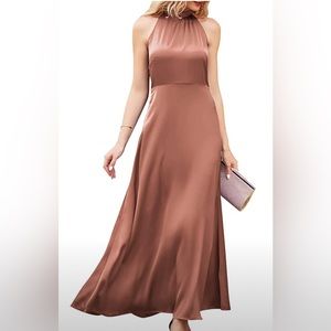 Halter Neck Woman’s Long Formal Dress